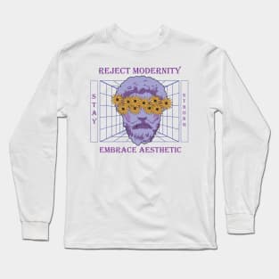 Reject Modernity Embrace Aesthetic Long Sleeve T-Shirt